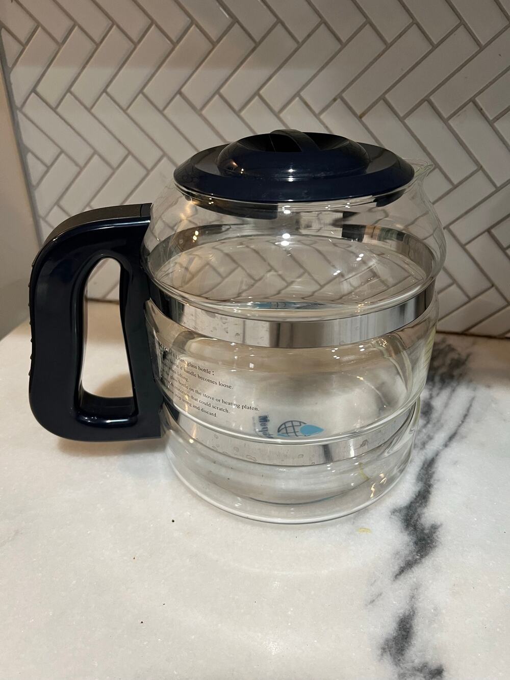 Megahome 4L Glass Water Distiller Collection Carafe Jug w/ Lid Replacement